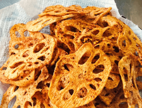 炸藕片时别只会调糊记住这3点藕片香酥脆好吃节日小零食