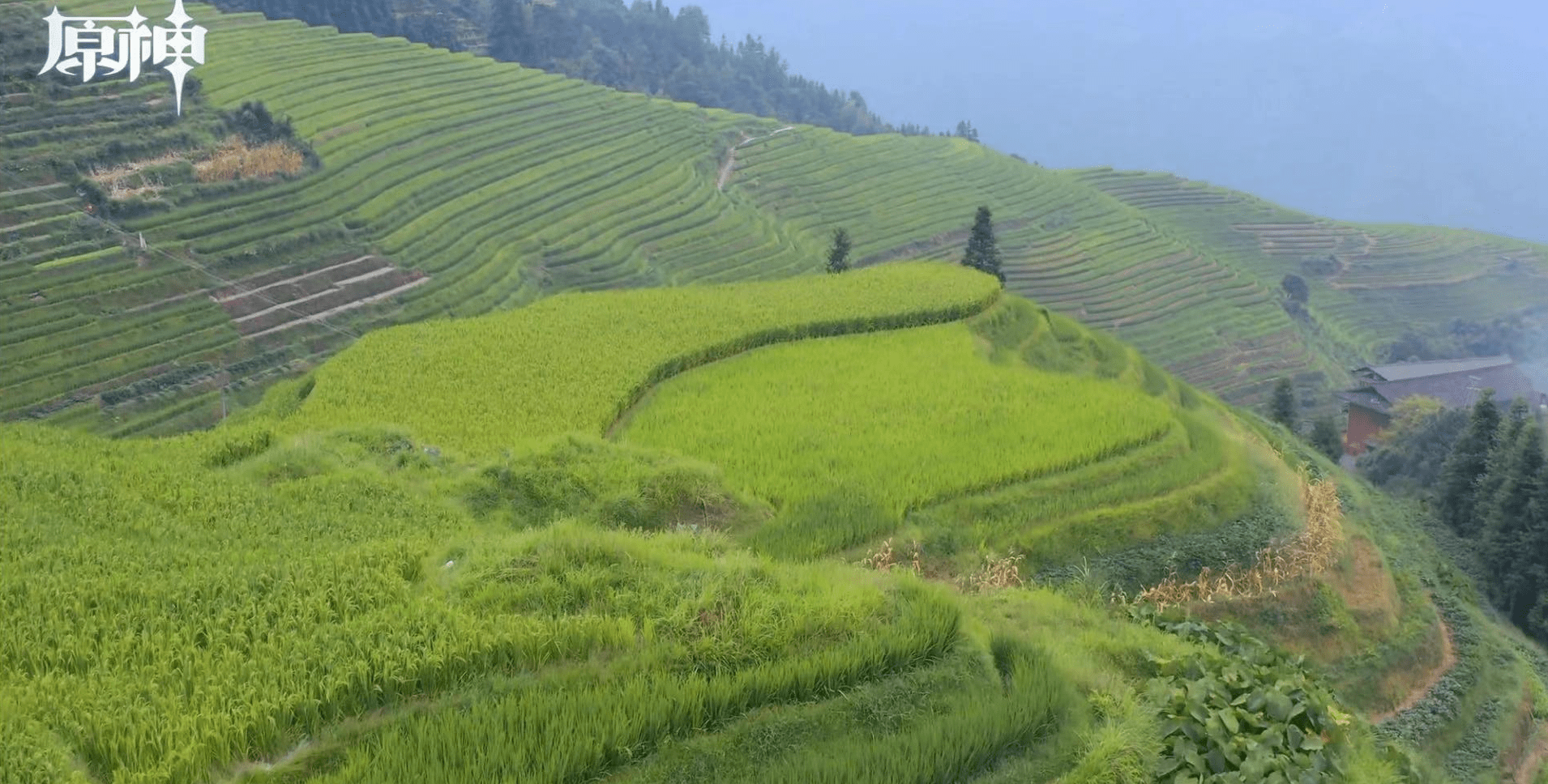 原神桂林山水联动竹筏流水人家千山竞秀如诗如画
