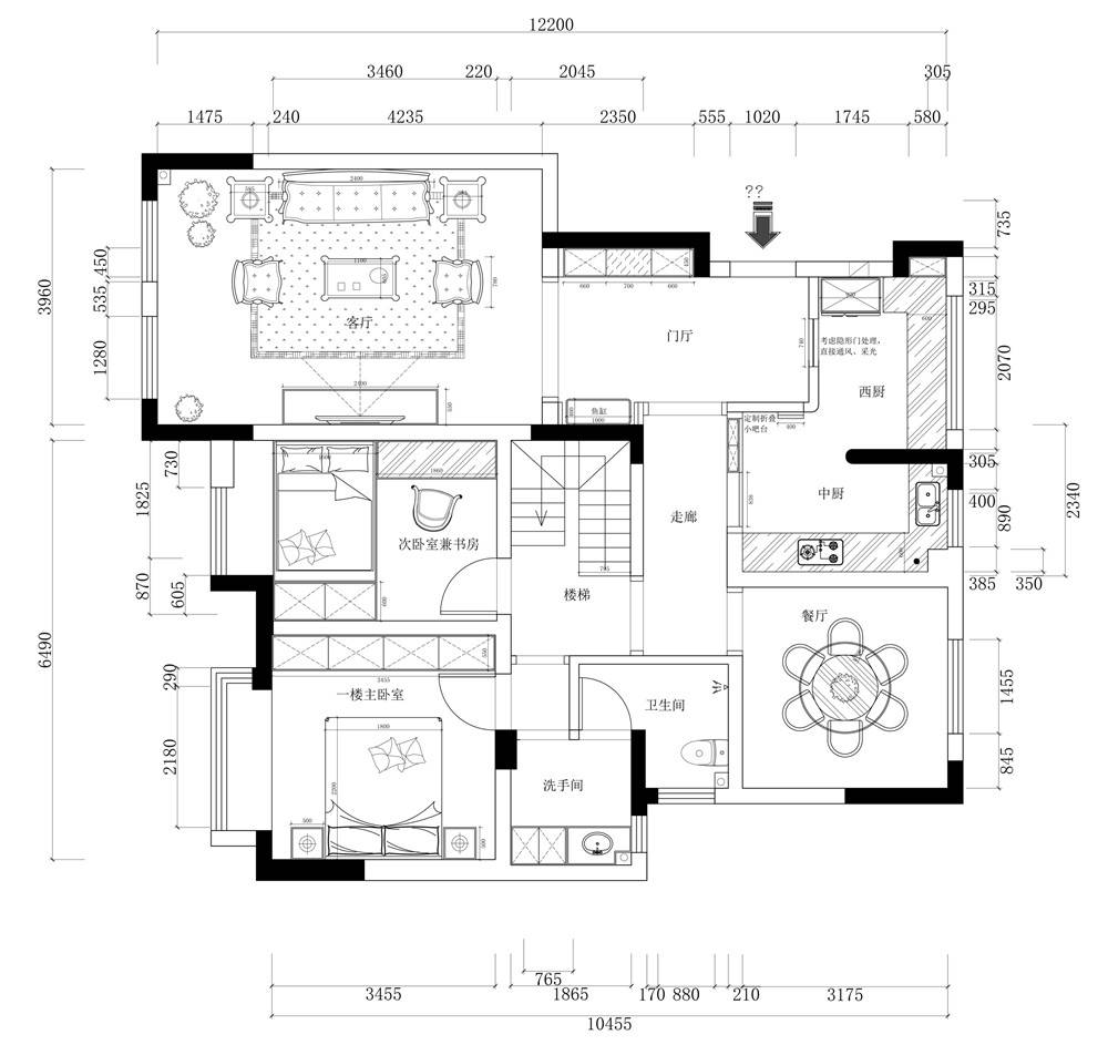 泰安大展鸿府260㎡别墅装修,新古典主义,主案设计师辛宪超【轻舟出品
