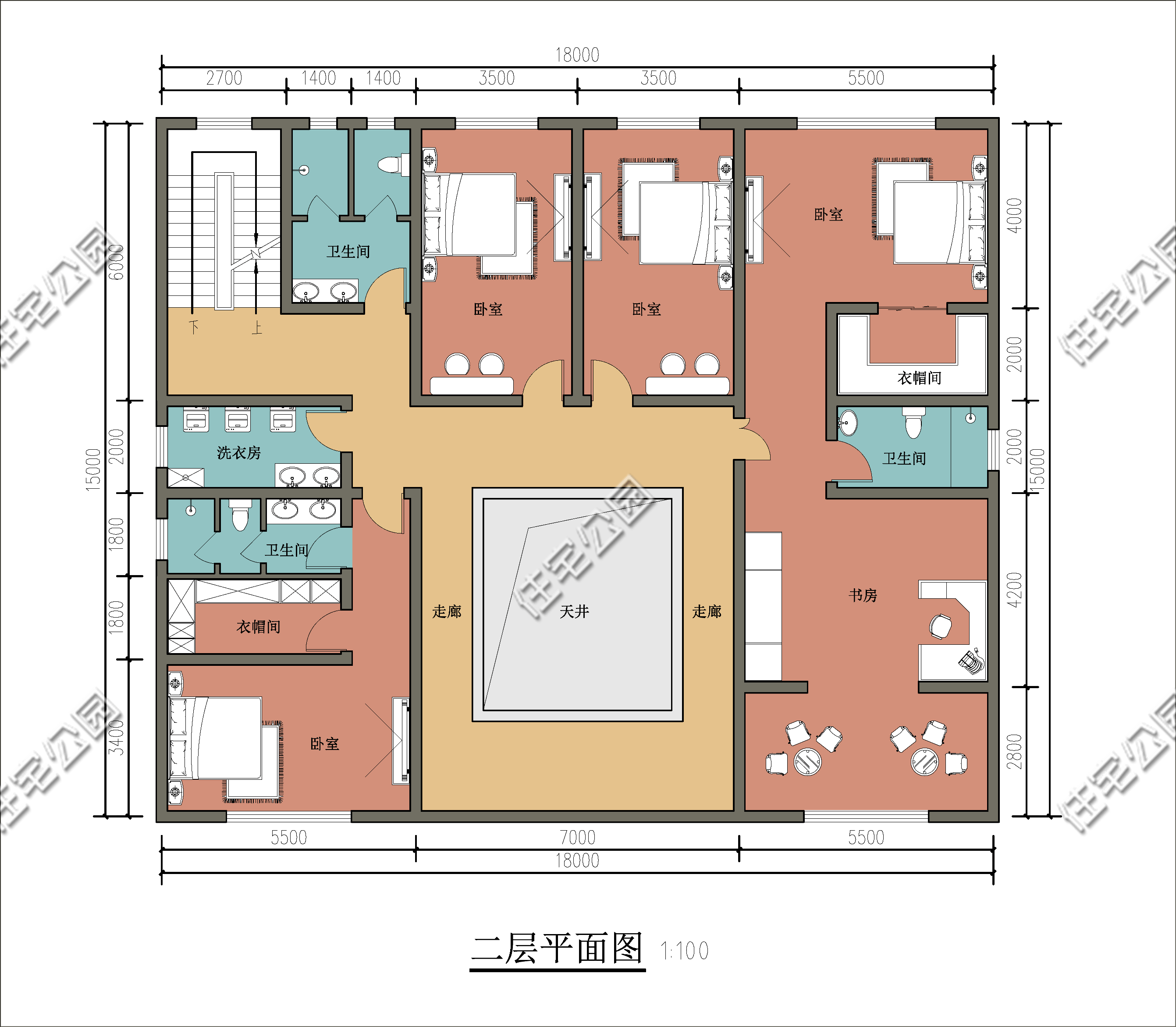 18米面宽16米进深农村别墅怎么设计好