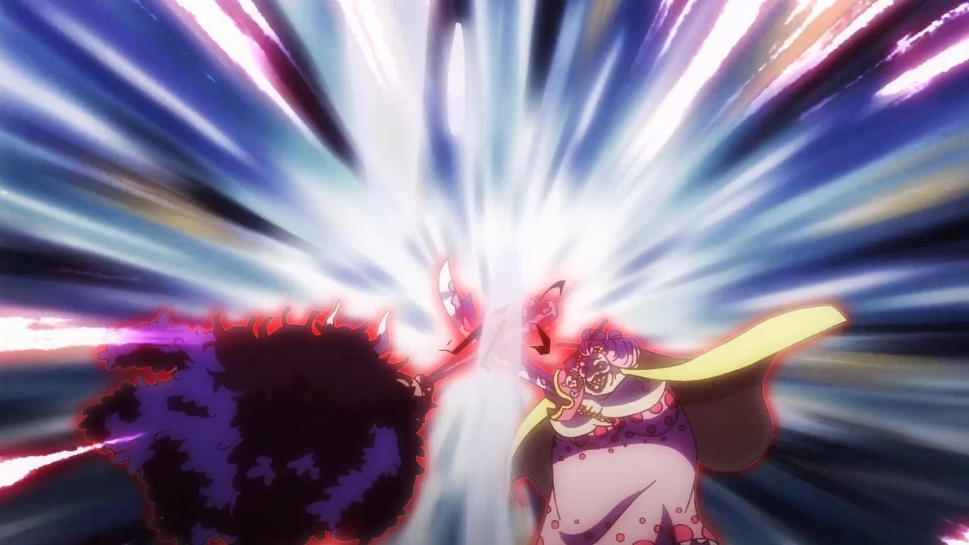 海贼王952集:时隔13年,双位四皇再次碰撞!凯多大妈将天震破