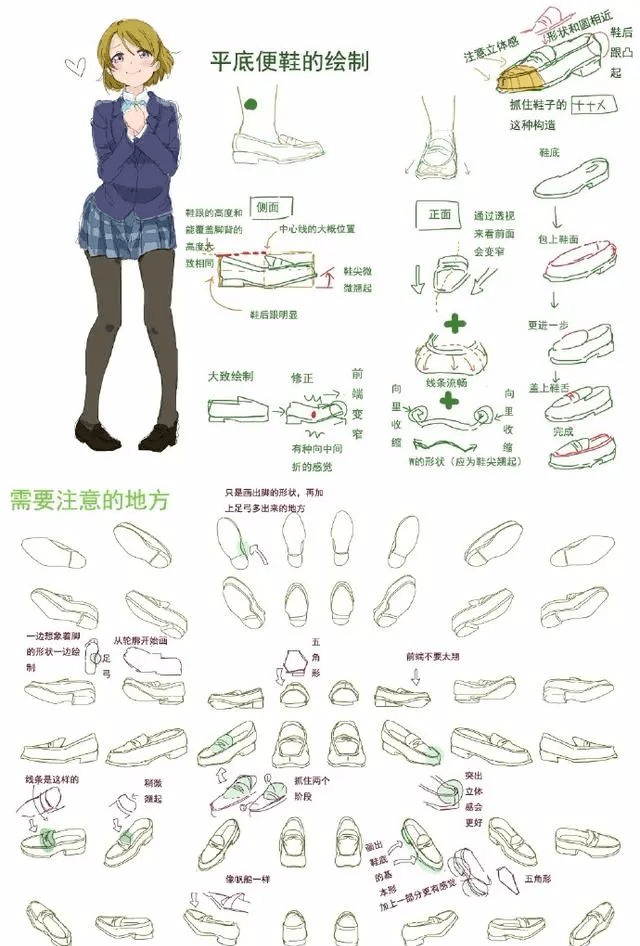 鞋子怎么画动漫鞋子画法素材