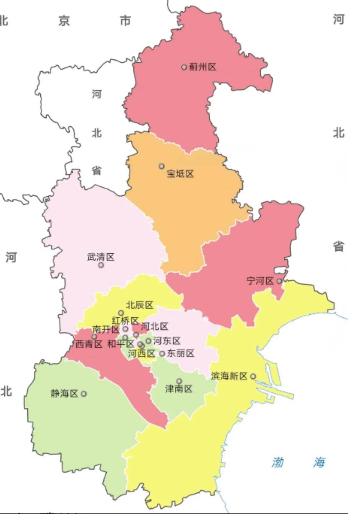 天津行政区划地图2021图片