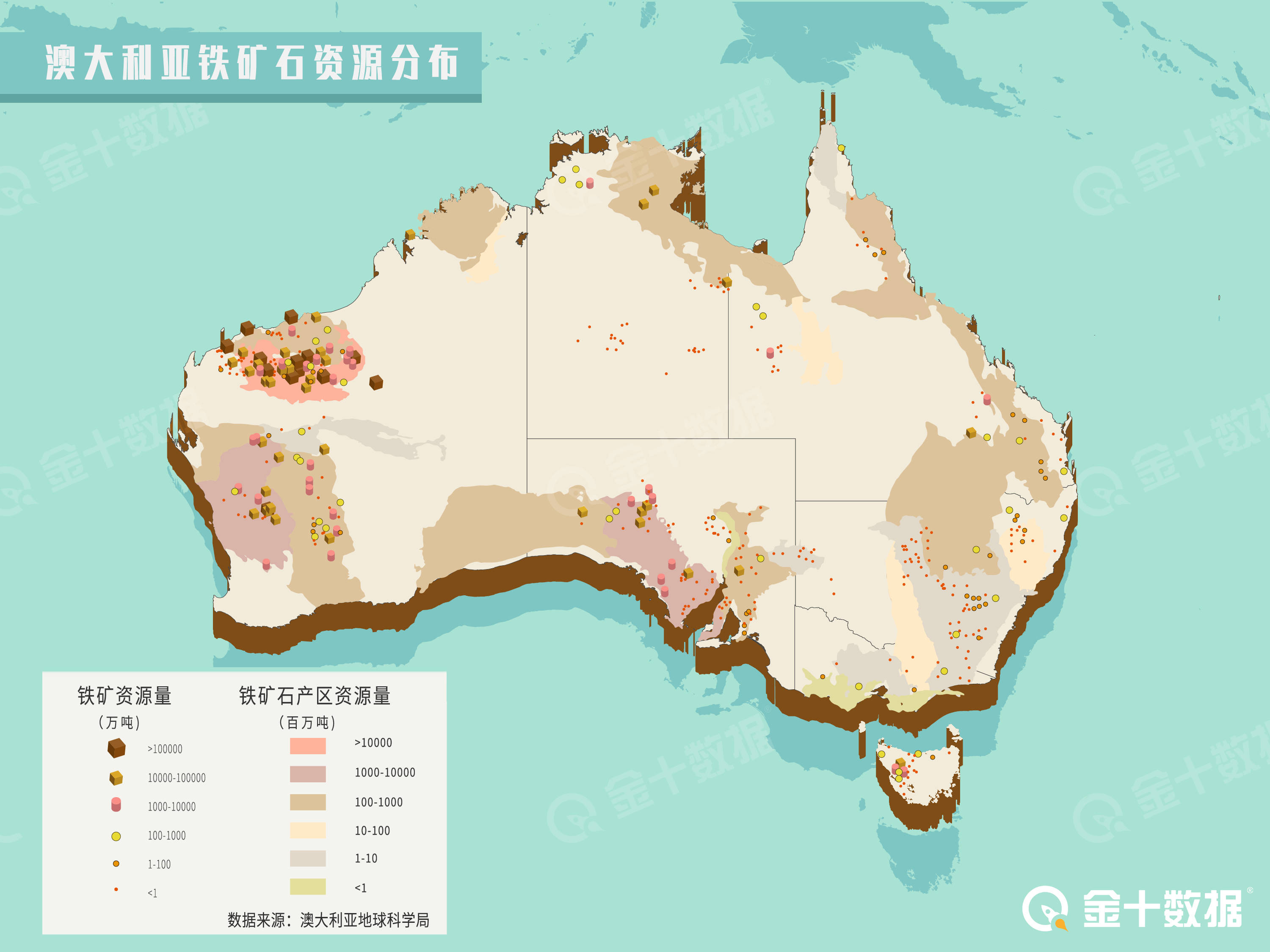 澳大利亚矿产分布图图片
