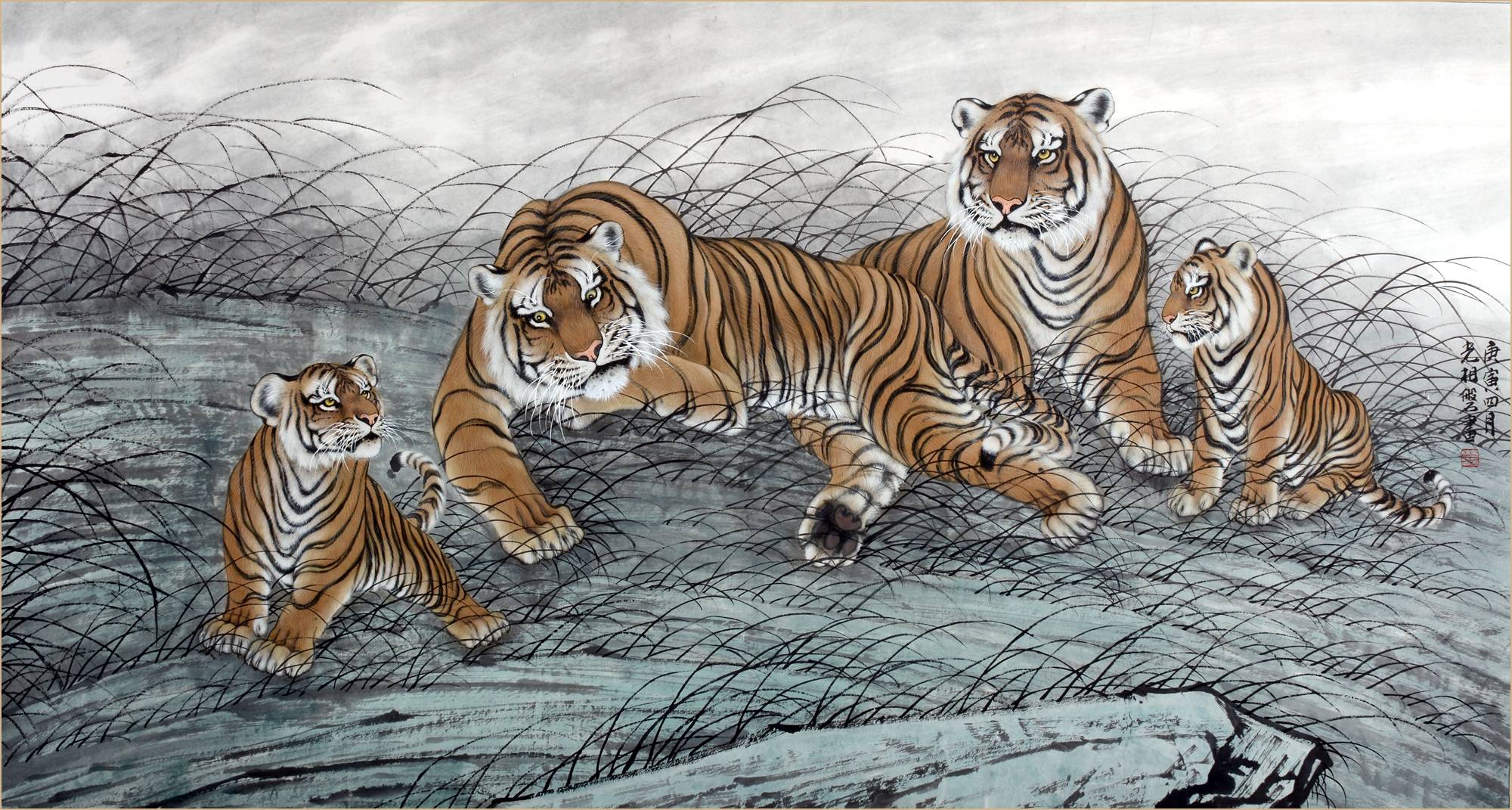 画虎世家第二代传人 光相磐 作品欣赏