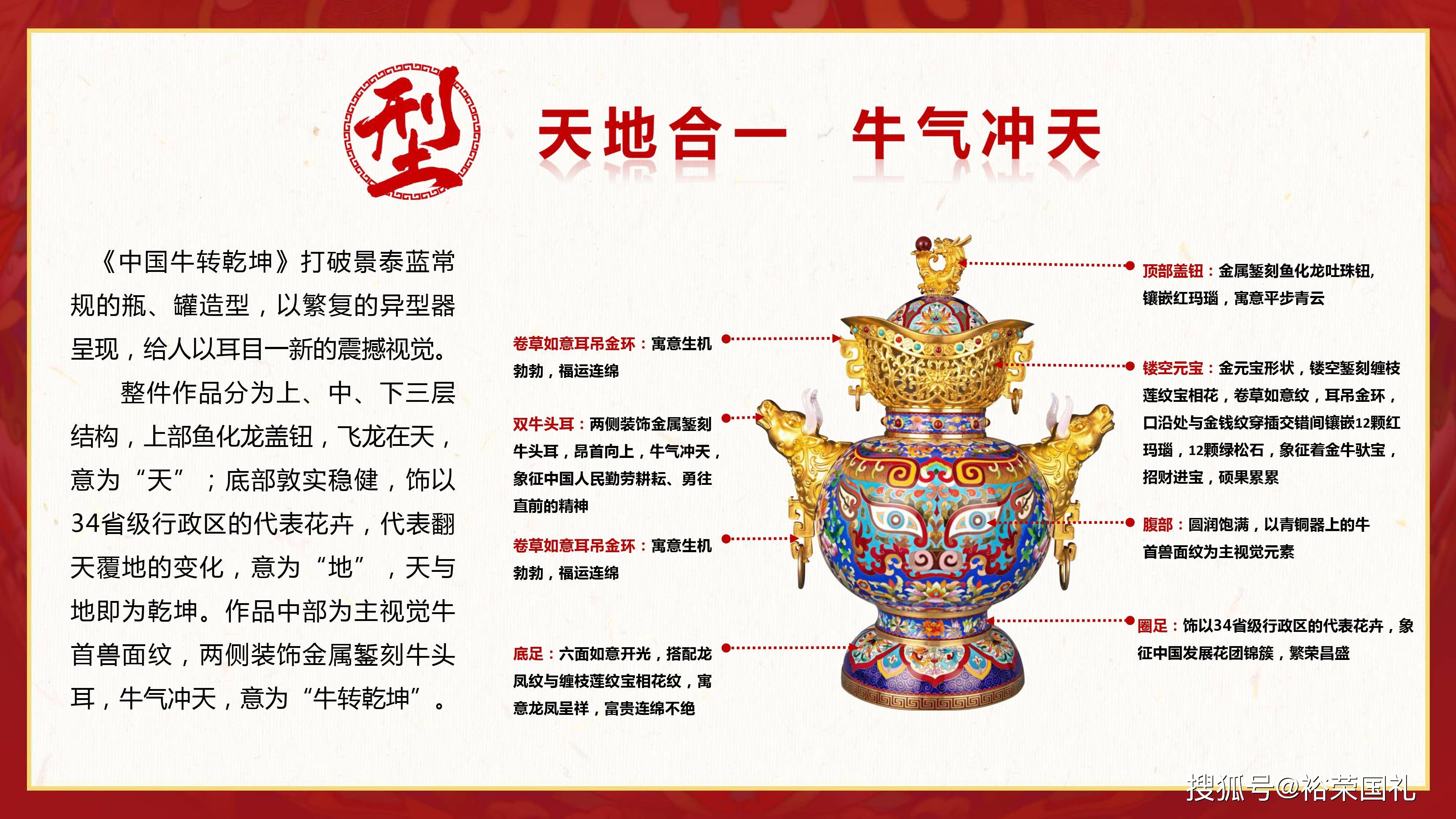 张同禄景泰蓝2020年巨作牛转乾坤打造最美景泰蓝艺术珍品