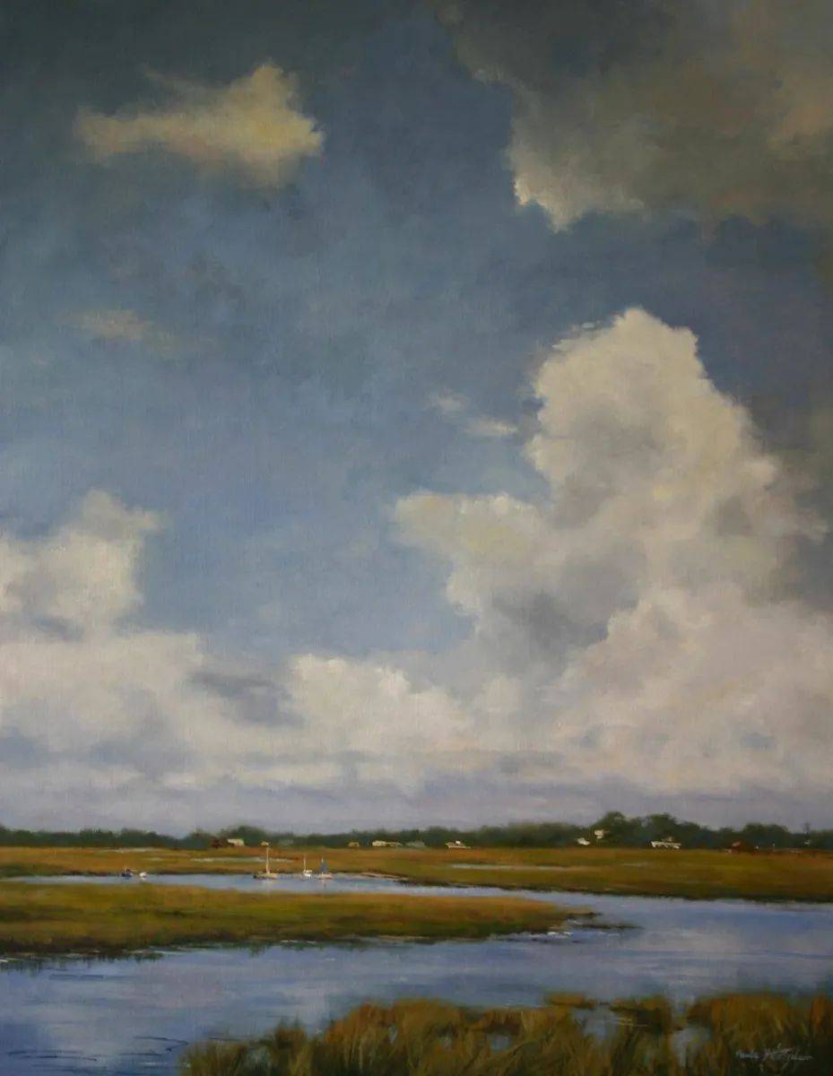 【风景油画】落霞与孤鹜齐飞,秋水共长天一色!-搜狐大视野-搜狐新闻