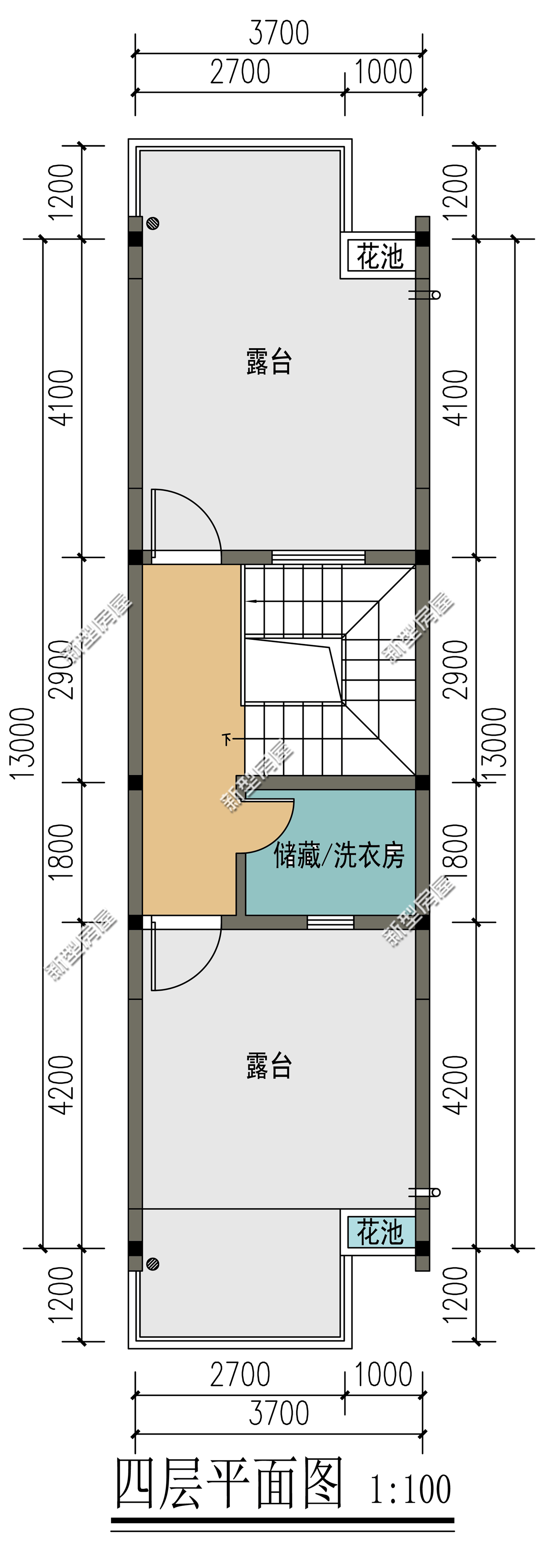 宽4米长20米房屋设计图图片