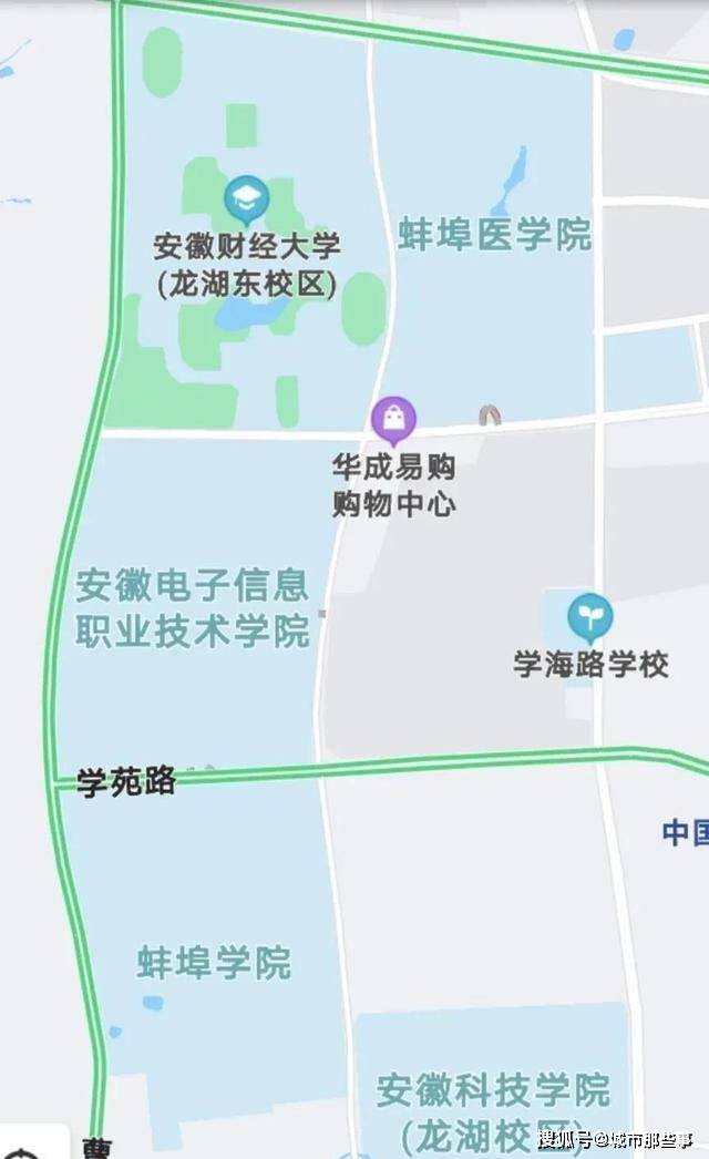 安徽省蚌埠市大学城的高校分布一览