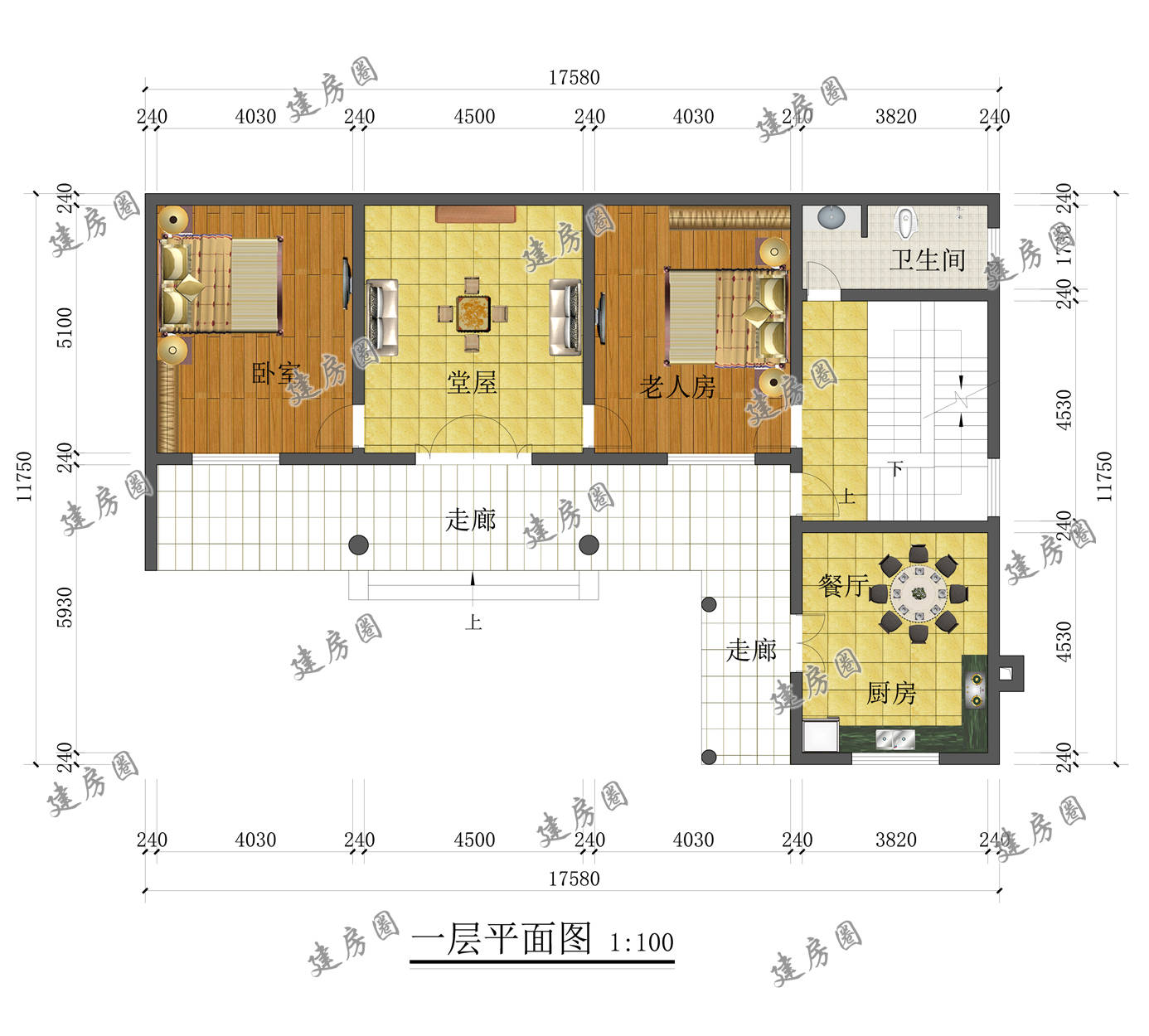 四川廣安鄉村別墅圖紙設計廣安現代中式別墅設計圖紙廣安蓋房設計圖