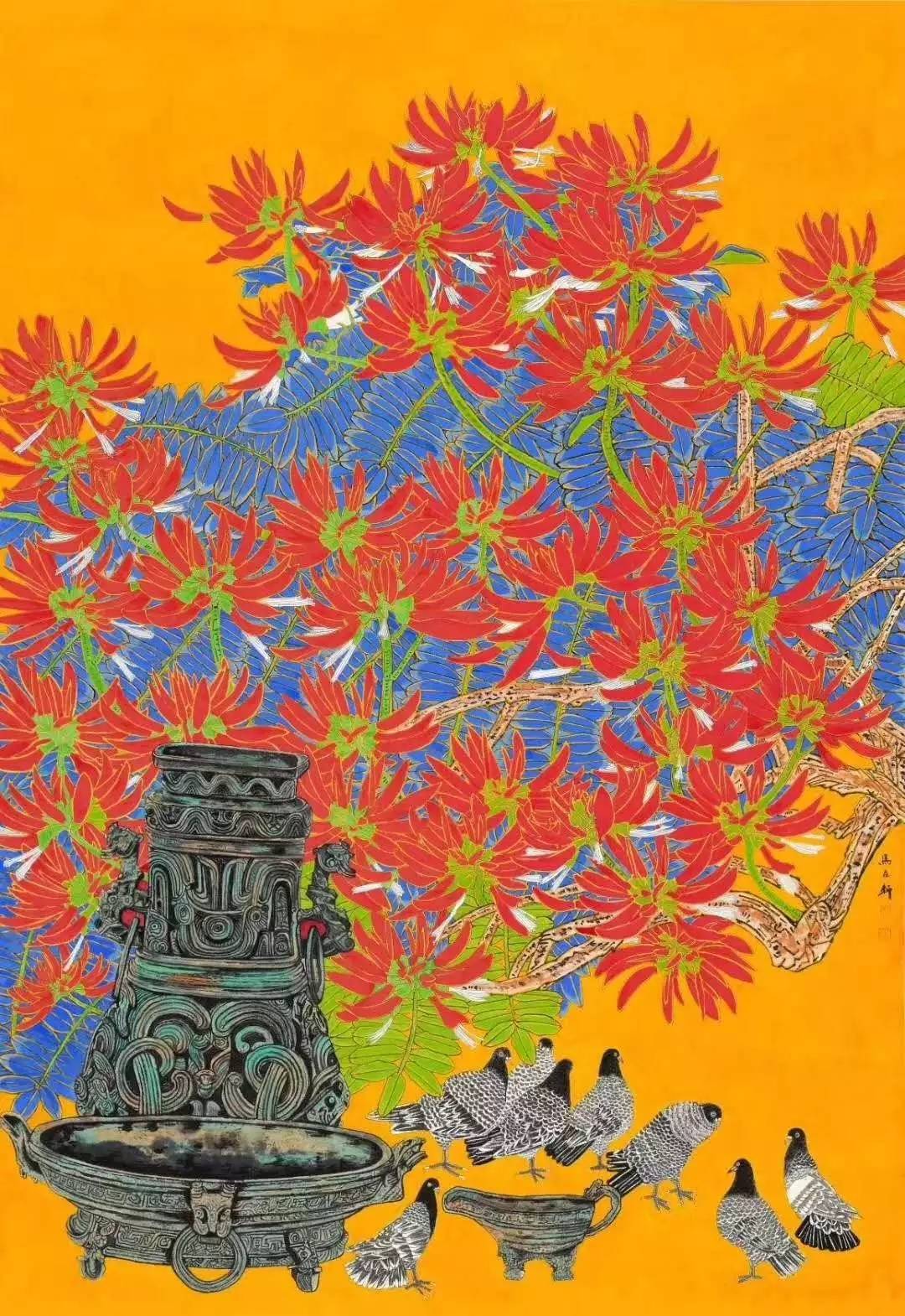 9平尺《版纳焦林》188x240cm 40.6平尺返回搜狐,查看更多