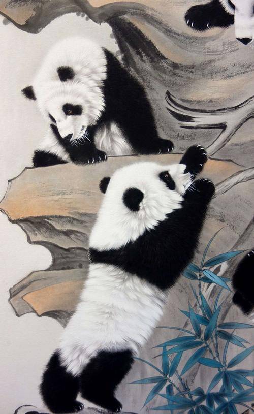 吴长江——作品润格:每平方尺为60000——95000元人民币_熊猫