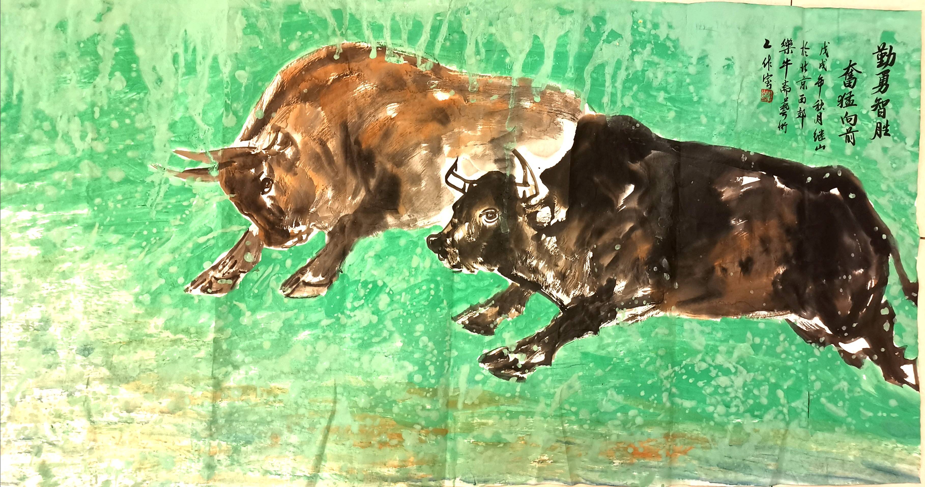 牛画名家张继山迎辛丑牛年作品赏析