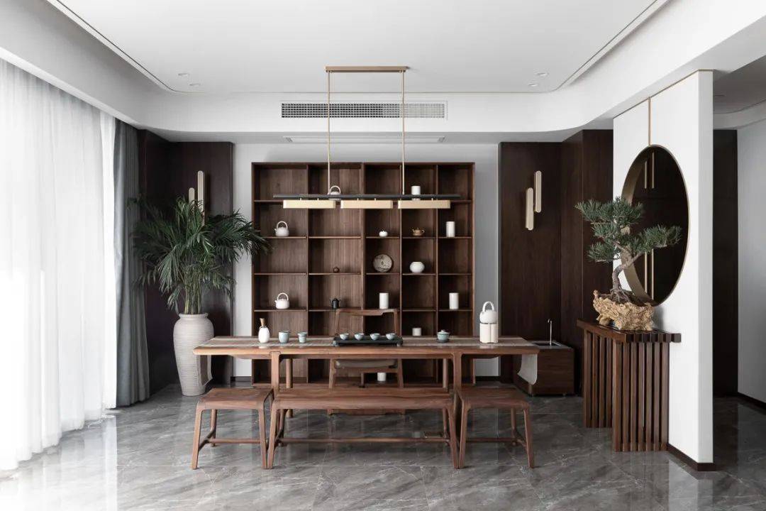 西安全屋定制宅尚木品新中式茶室设计沉淀都市浮华