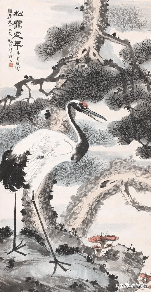 丹顶鹤的中国画画法一般情况下有两种形式--工笔画法,写意画法.