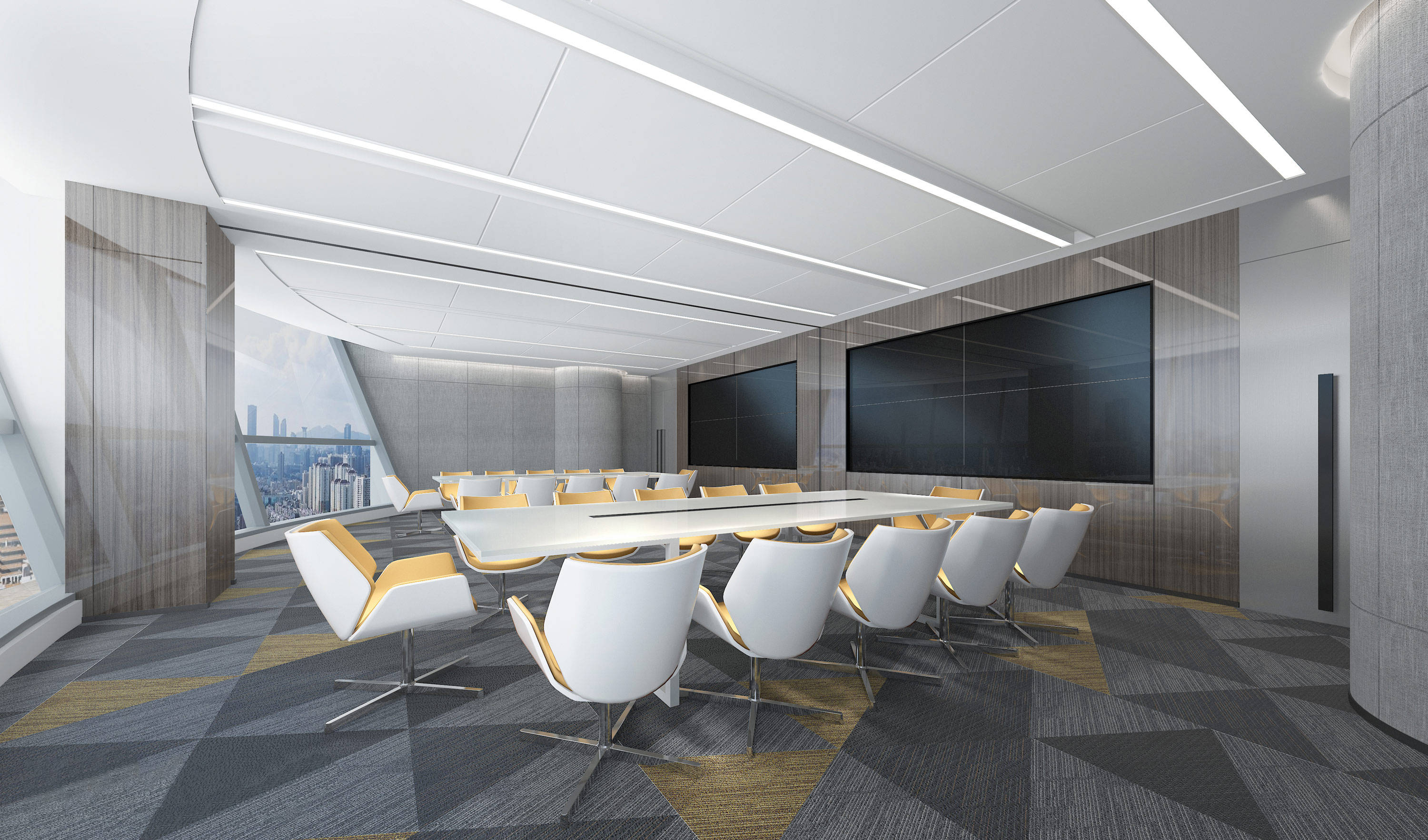 科技公司办公室装修设计,东莞集景让会议室实现远程会议智能化-搜狐大