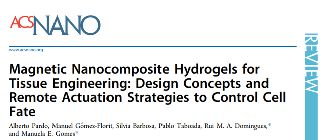 原創acsnano綜述用於組織工程的磁性納米複合水凝膠