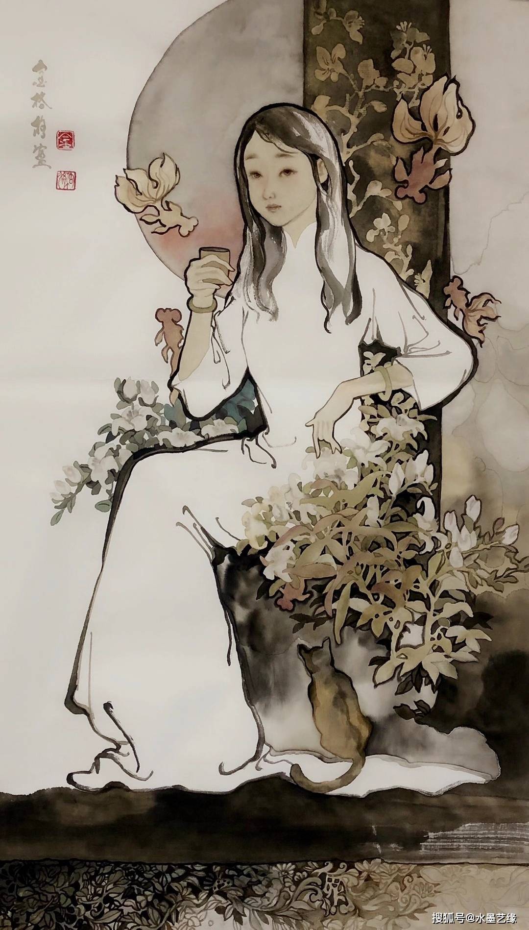 汉风古韵,幻化浮生 美女画家金格格人物画欣赏_手机搜狐网
