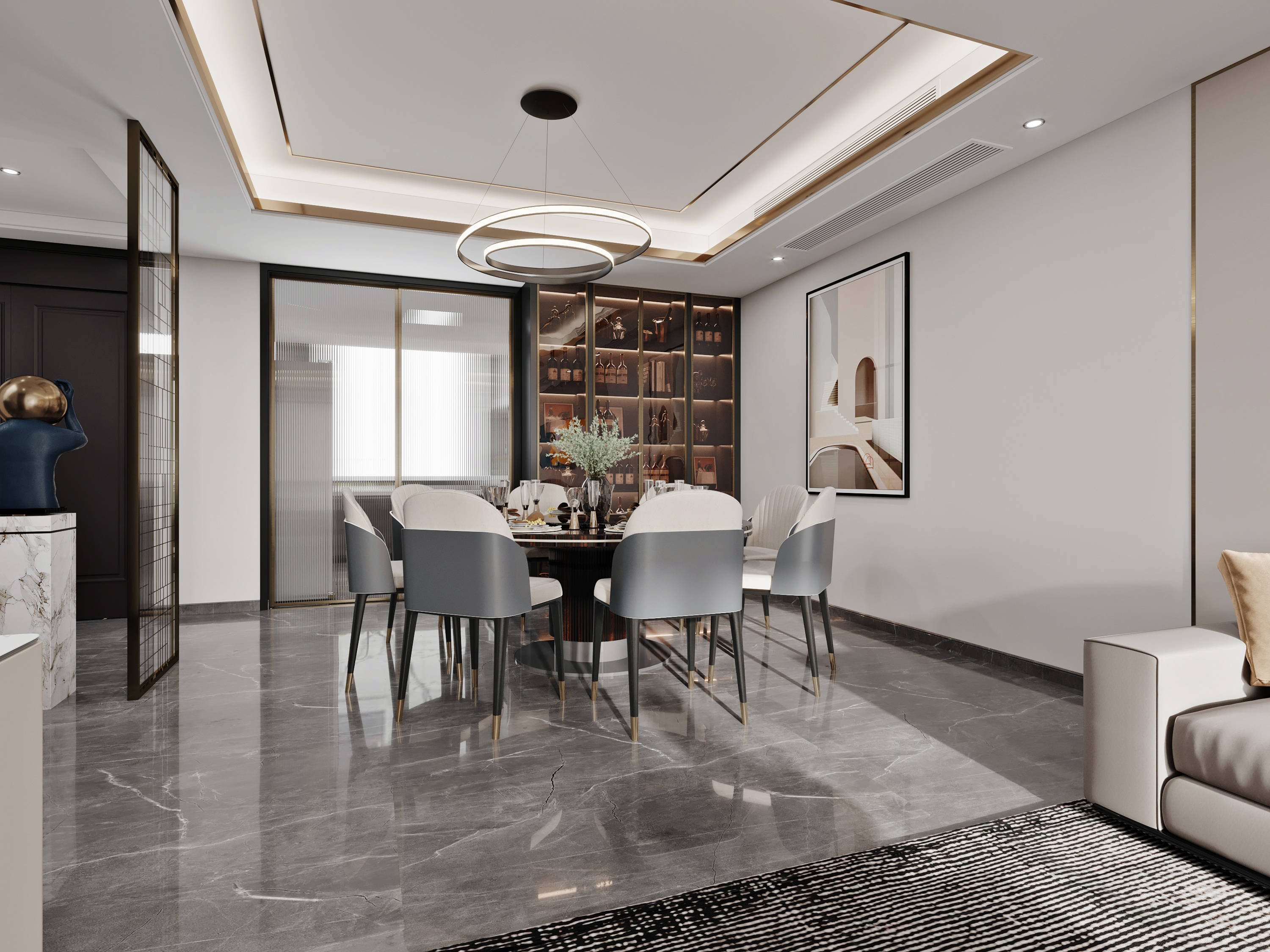 鸿迪·绿洲湾360㎡复式装修|现代轻奢风格,简约时尚彰显品质生活