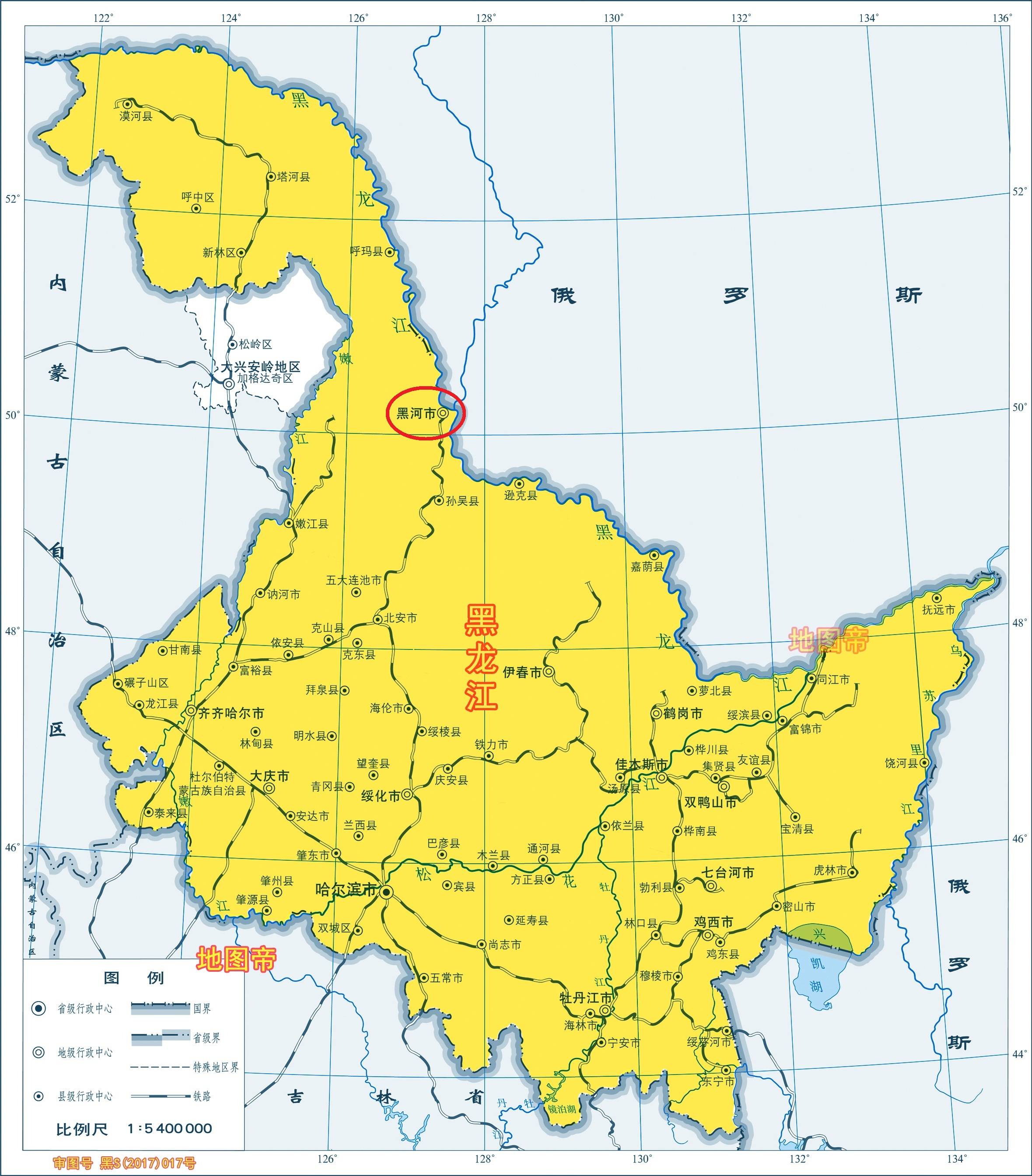 中俄黑龙江边界划分图片