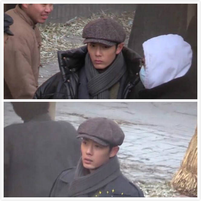 肖战《大决战》地下工作路透,贝雷帽搭配风衣好帅,跟踪戏份眼神到位好