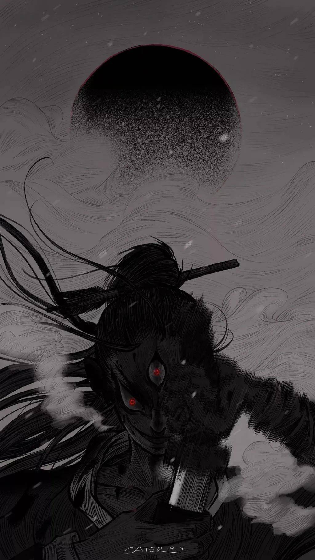 玄幻的古风插画,这画风爱了