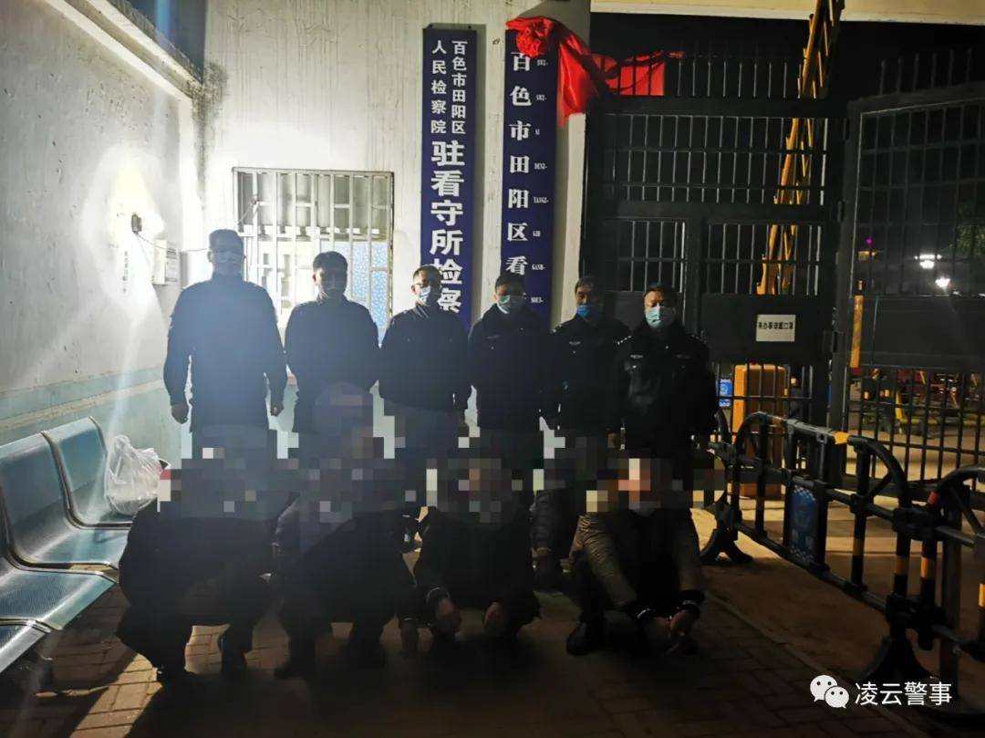 凌云警方打掉1个犯罪团伙,抓获犯罪嫌疑人20人