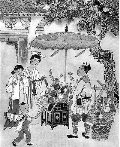 古代游商生活:宋代走街串巷的卖货郎们,担子里都挑着哪些商品?_商业