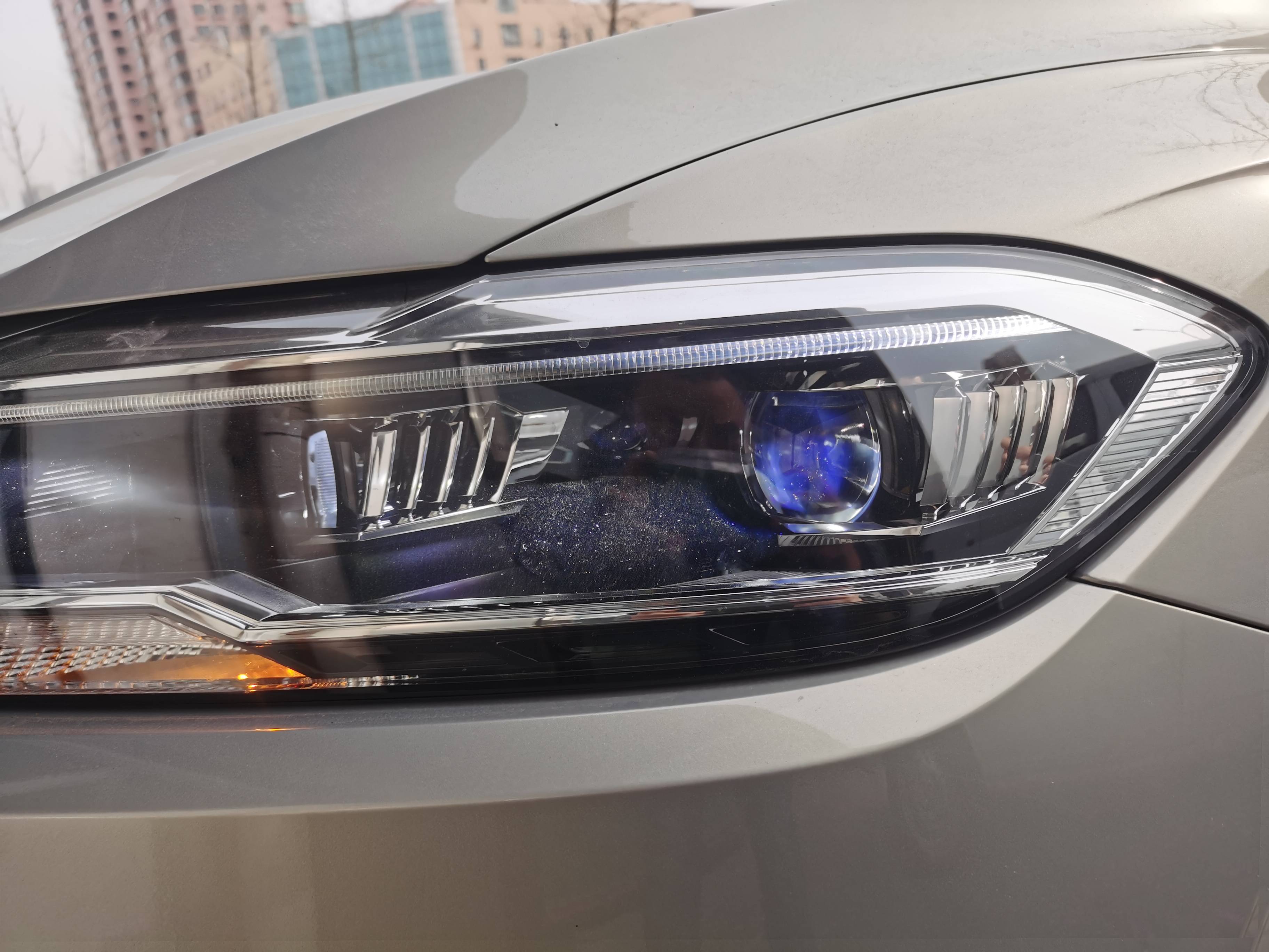 朗逸plus原车led不够亮升级激光透镜