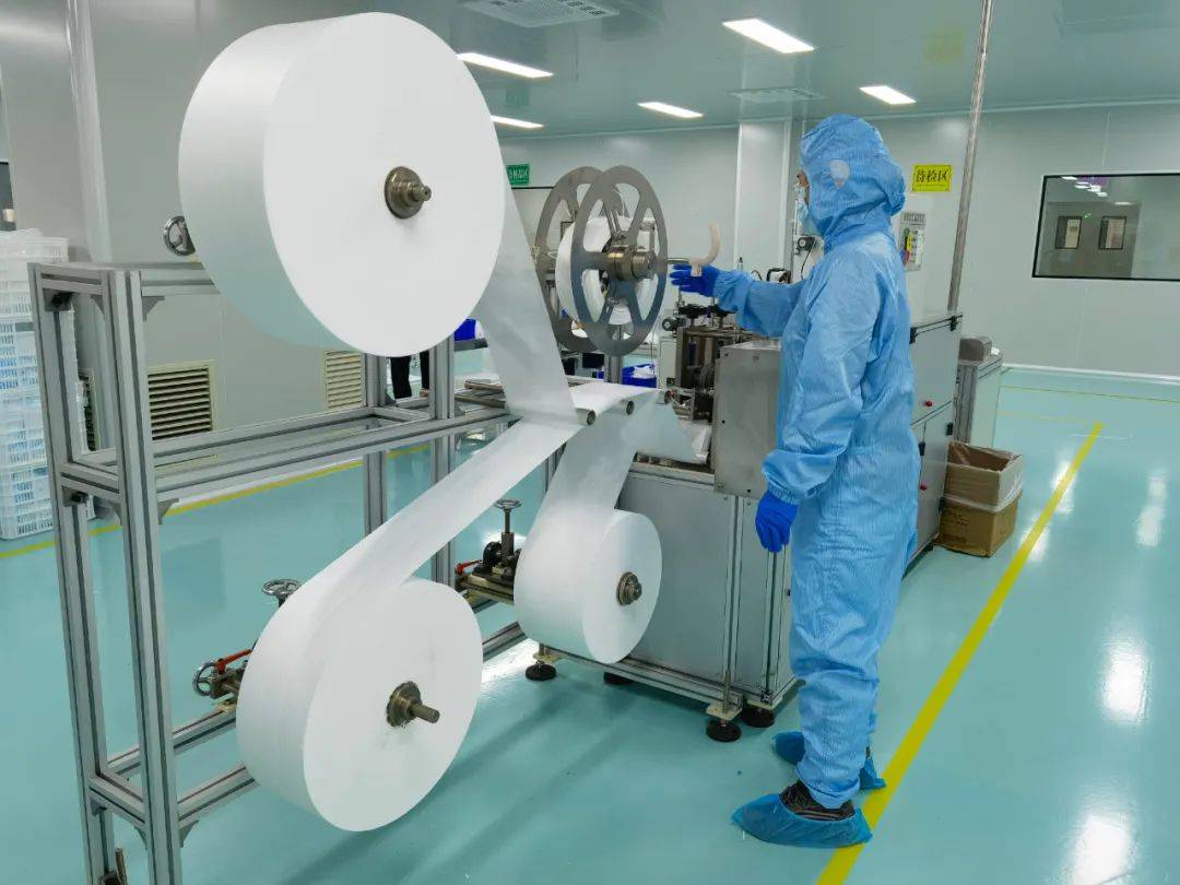 实地拍摄威海上善堂口罩生产稳当