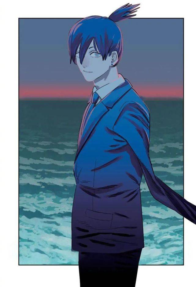 电锯人漫画封面彩页 存了当壁纸吧 Via