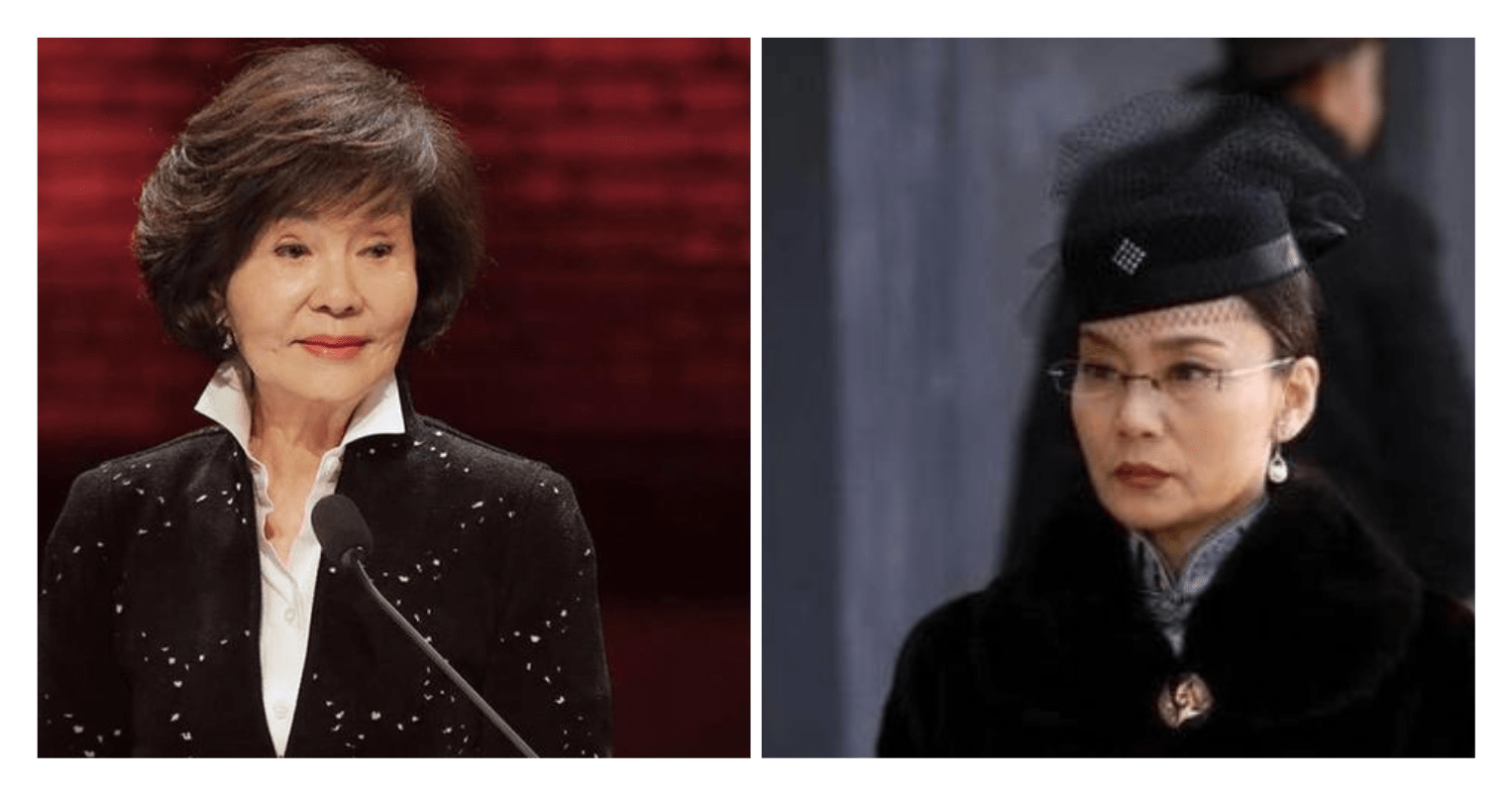 潘虹归亚蕾真是美到老,穿套装搭披肩优雅有品位,戴眼镜有书香气