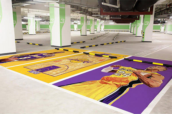 济南车位涂鸦效果车位涂鸦又叫停车位彩绘,是一种新兴的装饰艺术形式