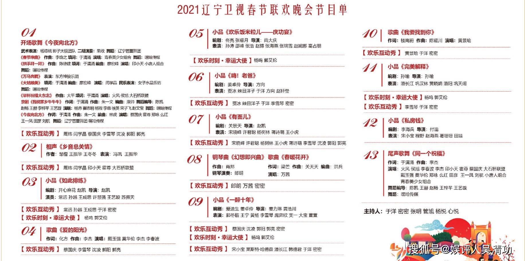 卫视春晚斗法:宋小宝和潘长江坐镇辽宁,郭德纲和岳云鹏坐镇天津_节目