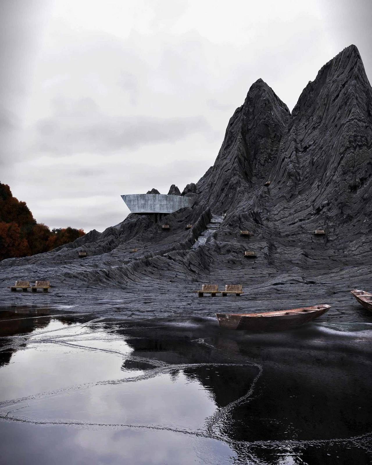高级黑别墅太酷了