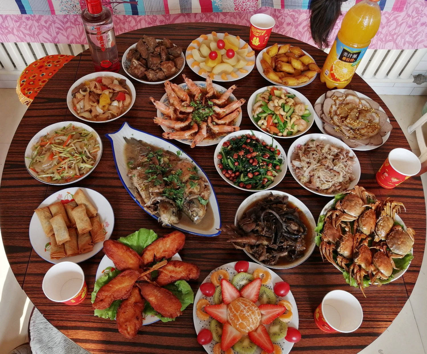 春节年夜饭真实图片
