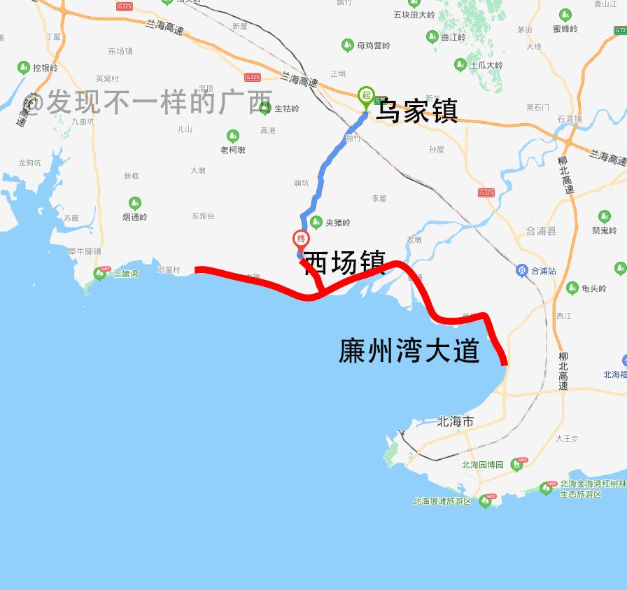 北海向海大道路线图图片