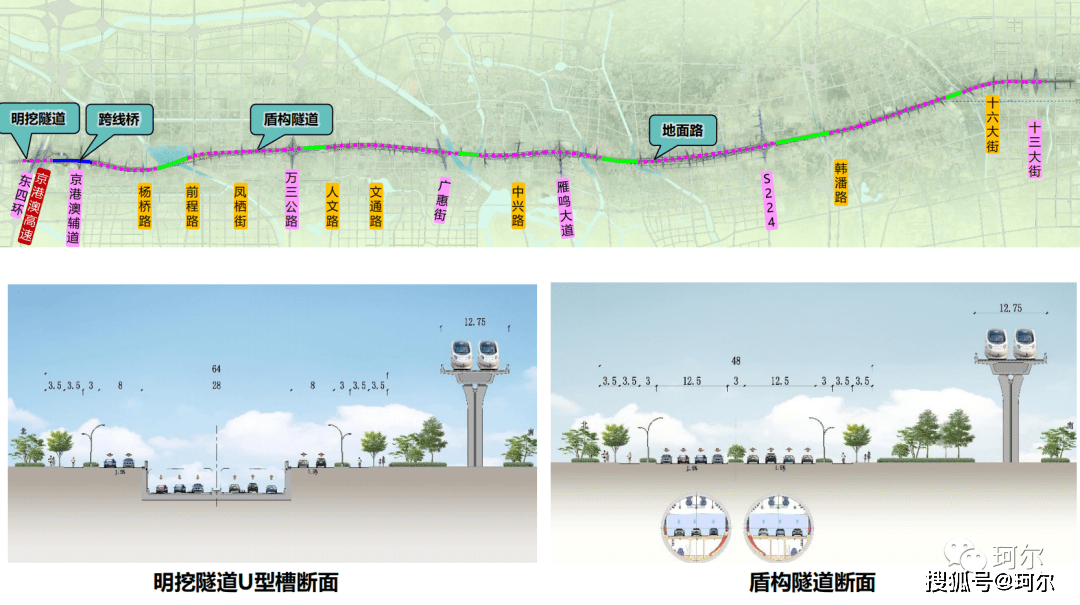 郑开大道快速路研究方案示意图-来源研究方案第二条是科学大道