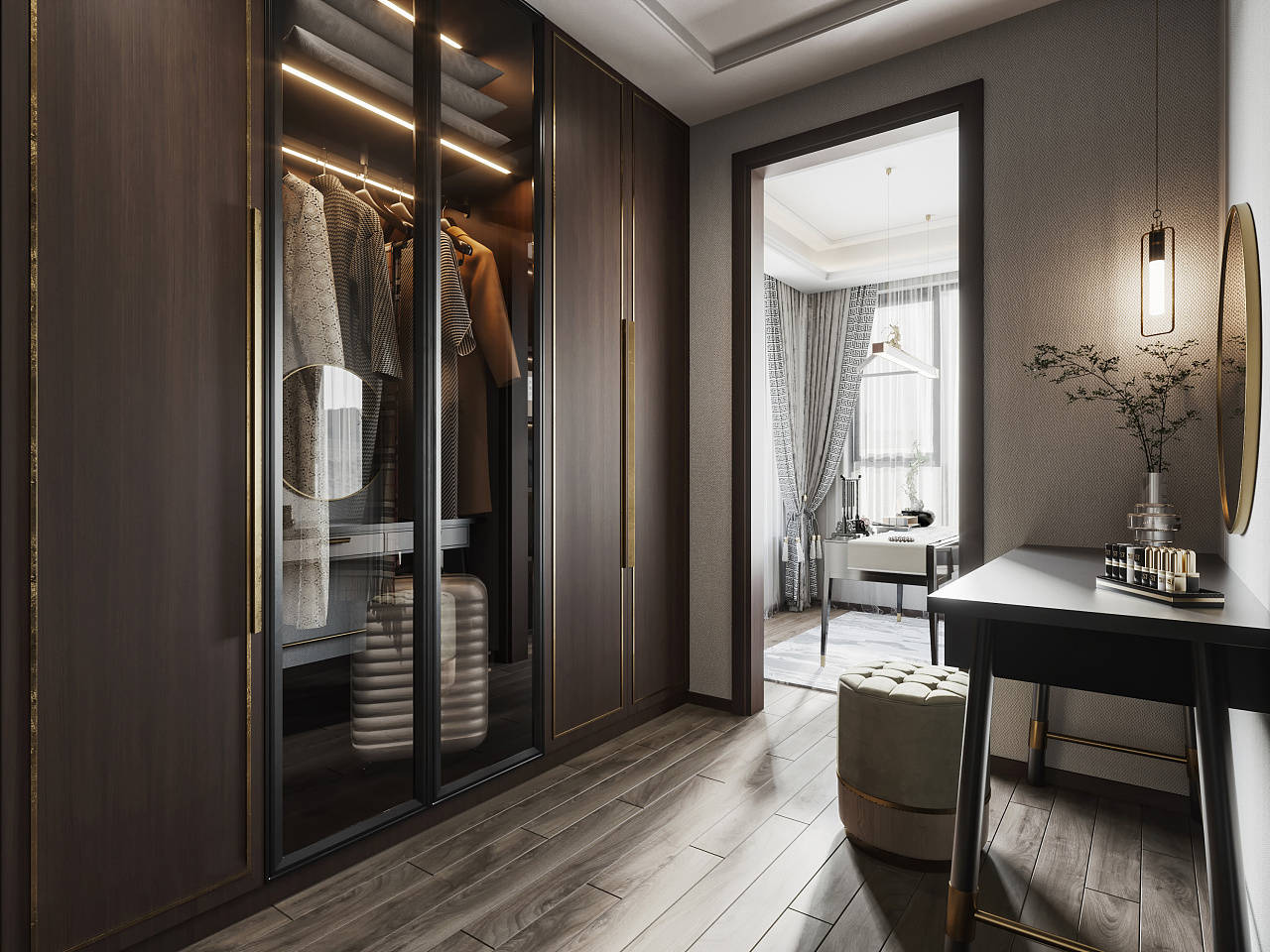 书房衣帽间作为一个普通家庭,书房的使用可能不是很频繁,但抛弃它却很