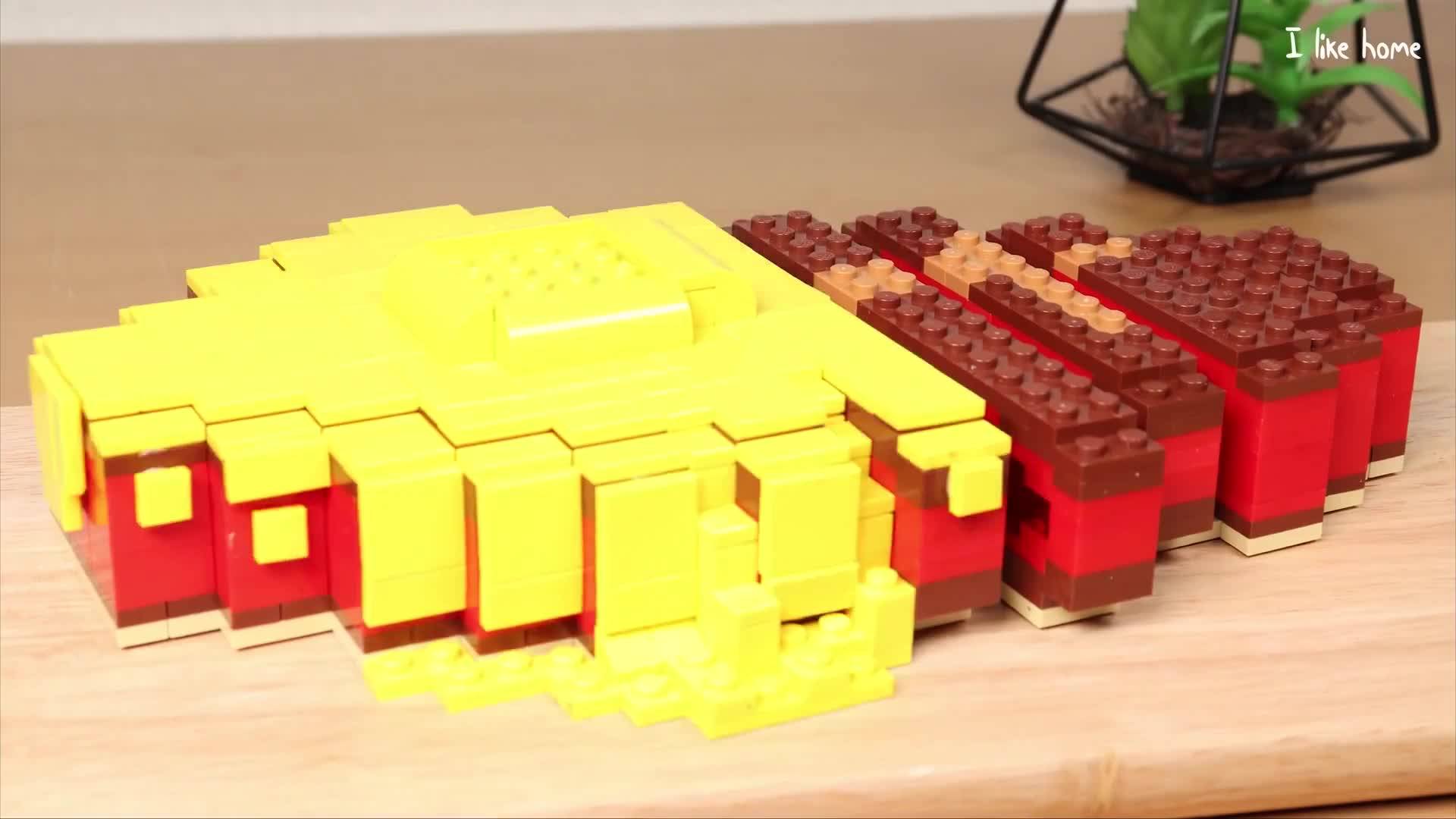 超流畅乐高定格动画芝士牛排