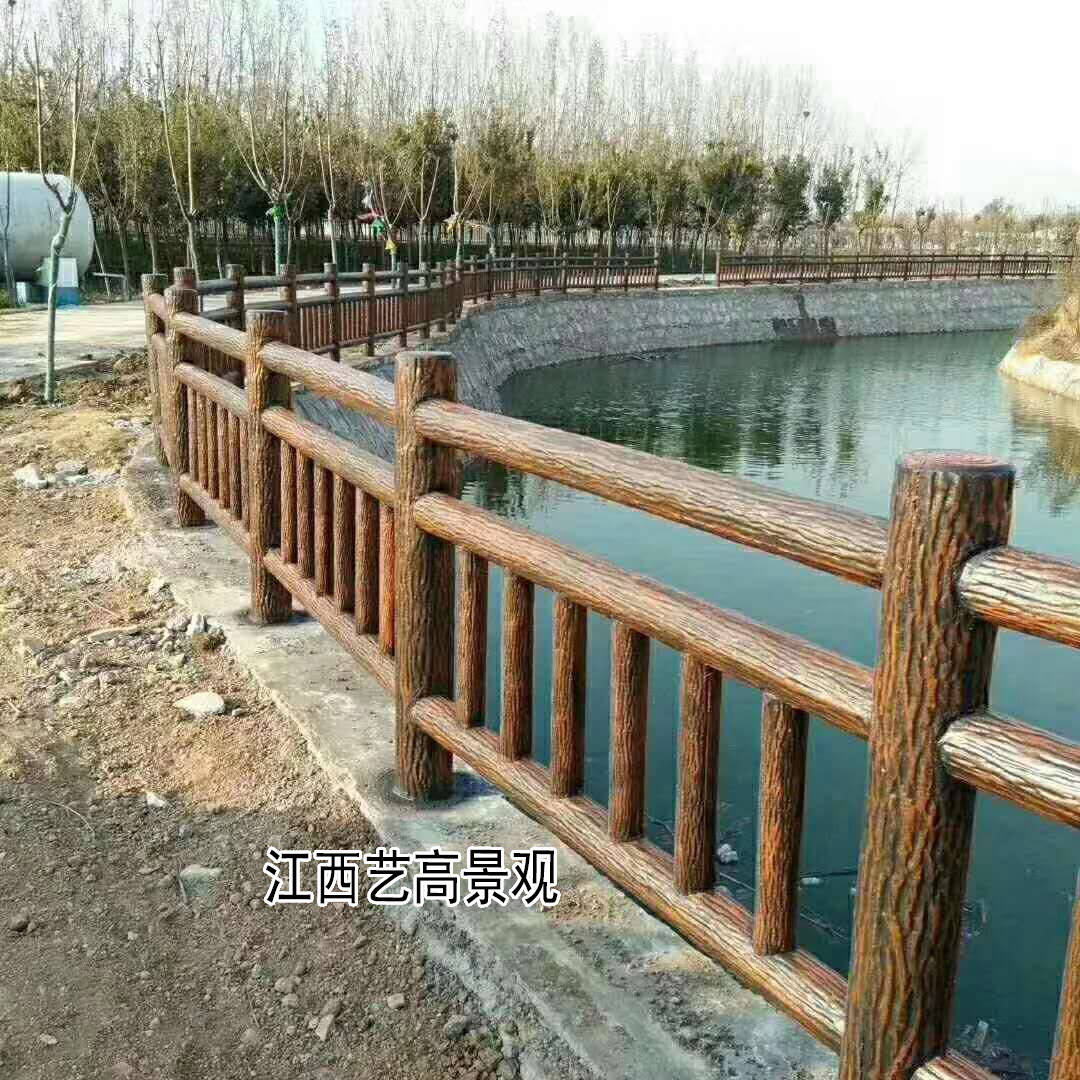 广东仿木围栏厂家直销 水泥仿木护栏供应价格