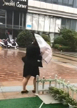 图片[3]-搞笑段子GIF：妹子就你这身材还需要雨伞吗？-魔性次元
