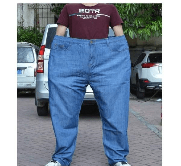 我和卖家说我胖,结果她给我寄来最大号的裤子