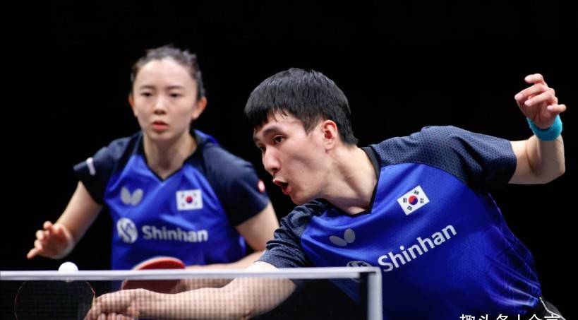 国乒2大劲敌,韩国名将——李尚洙,田志希所组成的混双配对惨遭大逆转