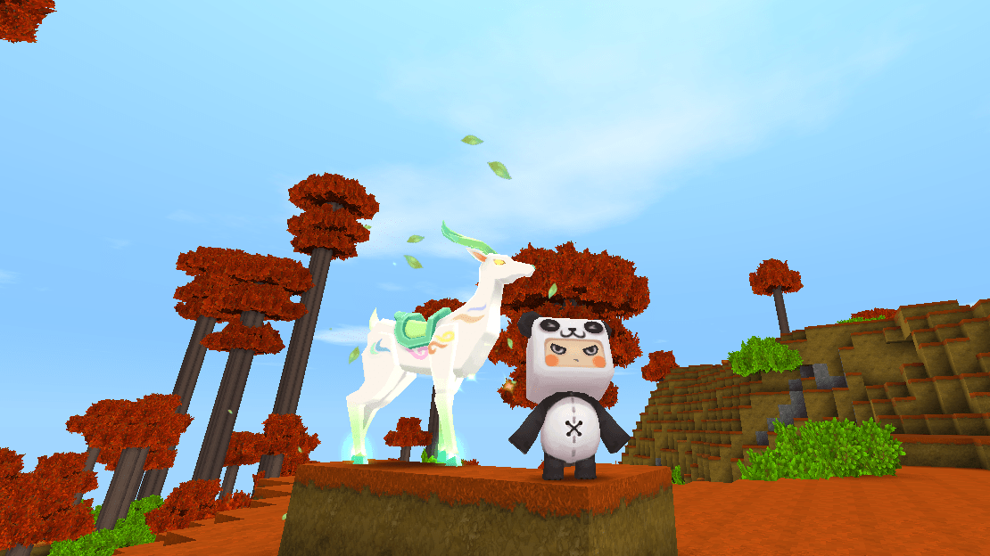 原创迷你世界五周年庆定制坐骑九色鹿三种形态特效比天马还帅气