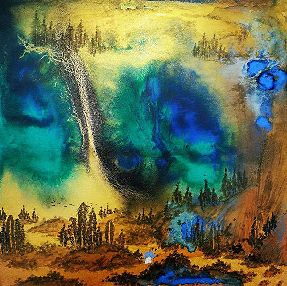 蔚芸堂主人蔚芸刘康绘制的组画《溪山古意》,在传统绘画的根基上,进行