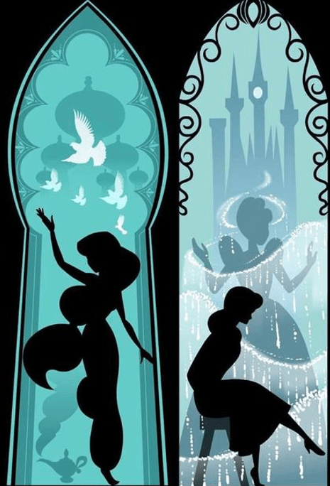 图片[6]-网友创作迪士尼公主剪影，一眼认出艾莎女王，木兰的也很显眼！-魔性次元