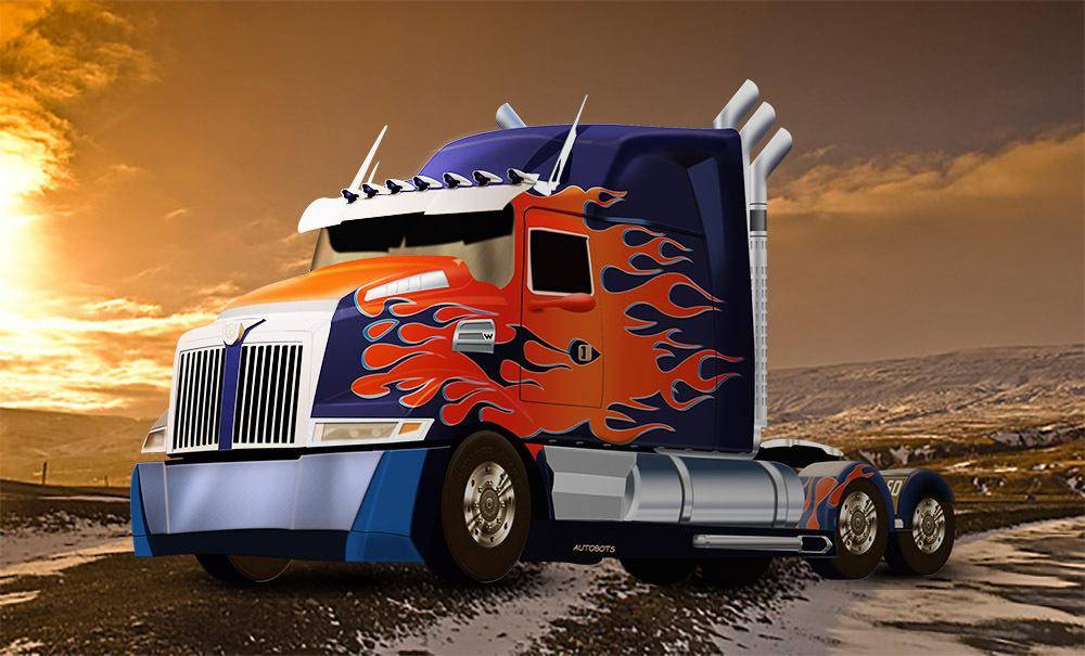 易拉罐变身擎天柱大卡车外观涂装霸气真的太帅了