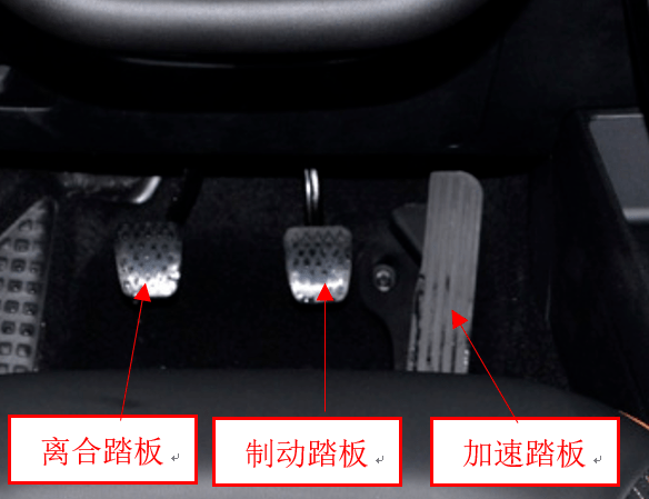 自动挡车型没有离合踏板,手动挡车型一般这三个踏板都是这样布置的.