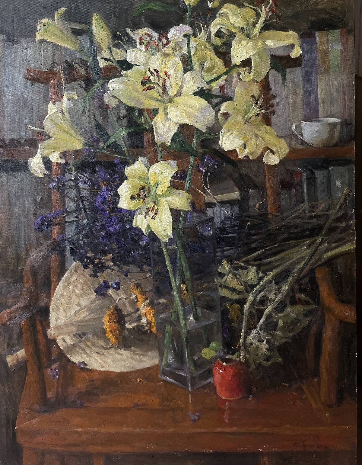 从静谧中长出浪漫之花读杨化喜的花卉静物系列油画